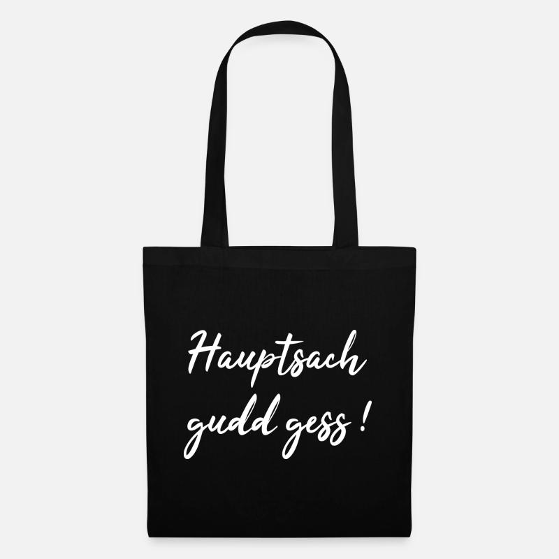 Saarländisch Dialekt Shirt Saar Saarland Geschenk - Stoffbeutel - Schwarz