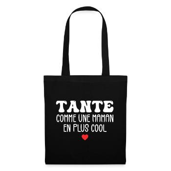 Tante Comme Une Maman Cool Humour Tata Cadeau - Sac en tissu - noir - Devant