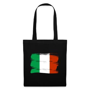 Drapeau de l’Italie Drapeau italien Vintage Look vieilli - Sac en tissu - noir - Devant