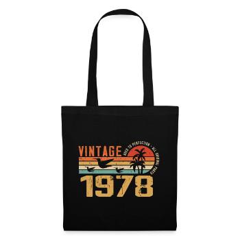 Jahrgang 1978 Jubiläumsgeschenk - Jahrgang 1978 - Stoffbeutel - Schwarz - Vorne
