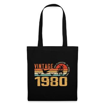 Vintage Geschenk zum Jubiläum der 1980er Jahre - Vintage der 1980er Jahre - Stoffbeutel - Schwarz - Vorne