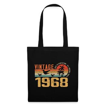 Vintage 1968 Jubiläumsgeschenk - Jahrgang 1968 - Stoffbeutel - Schwarz - Vorne