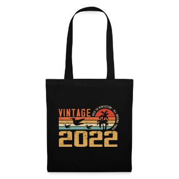 Vintage 2022 Cadeau Anniversaire - Millésime 2022 - Sac en tissu - noir - Devant