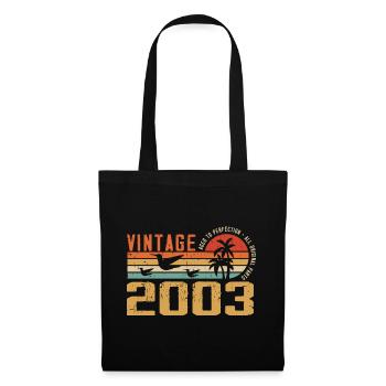 Jahrgang 2003 Jubiläumsgeschenk - Jahrgang 2003 - Stoffbeutel - Schwarz - Vorne