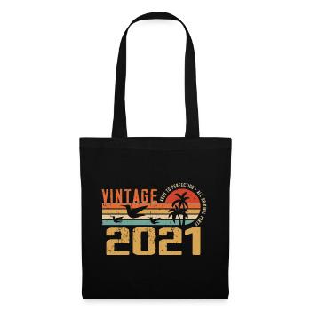 Vintage 2021 Cadeau Anniversaire - Millésime 2021 - Sac en tissu - noir - Devant