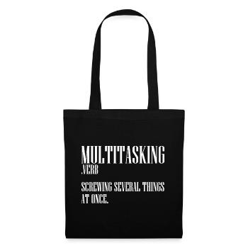 Sarcastic Multitasking Definition Clumsy Person - Tote Bag - black - Front