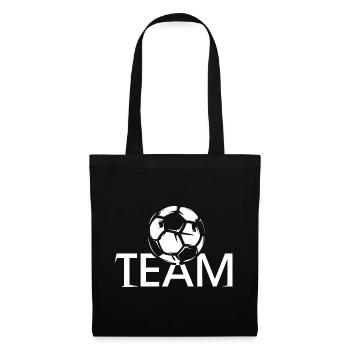 team mannschaft icon symbol ball fußball club - Stoffbeutel - Schwarz - Vorne