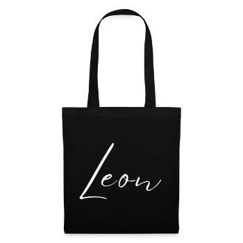 Leon Name T-Shirt Gift for Men - Tote Bag - black - Front