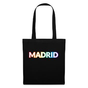 Gay Madrid Rainbow Text - Tote Bag - black - Front