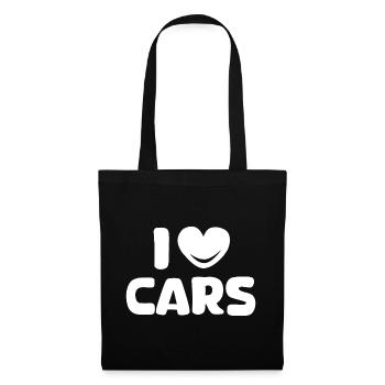 i love cars Autoliebe Tuner Tuning Herz Logo icon - Stoffbeutel - Schwarz - Vorne