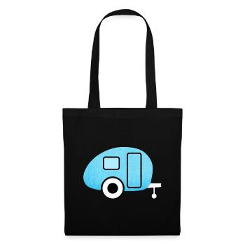 Caravane Caravane Toile Lin Camping Camper - Sac en tissu - noir - Devant