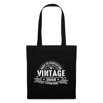 Millésime 1948 - Cadeau d’anniversaire Millésime 1948 - Sac en tissu - noir - Devant