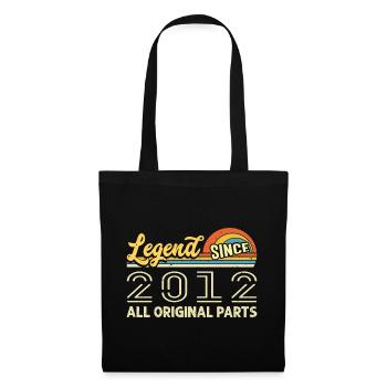 Legendary since 2012 Birthday 2012 Vintage 2012 - Tote Bag - black - Front