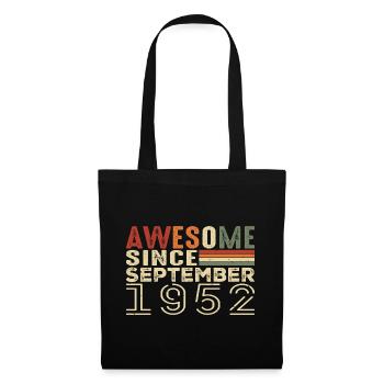Septembre 1952, cadeau d'anniversaire Septembre 1952 - Sac en tissu - noir - Devant