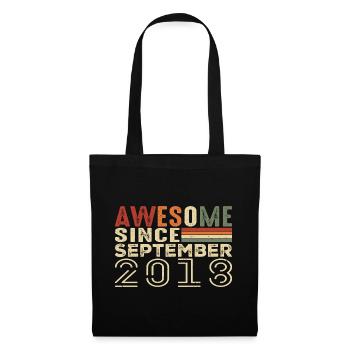 Septembre 2018, cadeau d'anniversaire septembre 2018 - Sac en tissu - noir - Devant