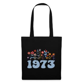 1973 Floral Pattern 1973 Floral Theme Flowers 1973 - Tote Bag - black - Front