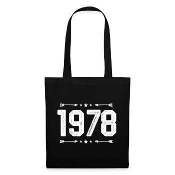 Millésime 1978 Millésime 47ème anniversaire 1978. - Sac en tissu - noir - Devant