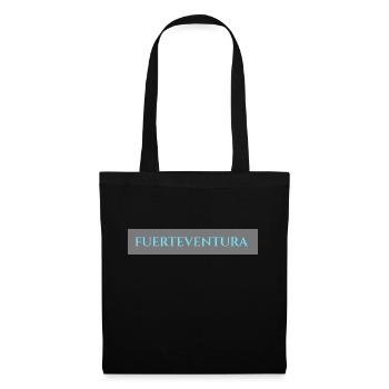 Fuerteventura Schriftzug hellblau - Stoffbeutel - Schwarz - Vorne