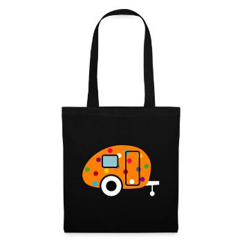 Caravane uniquement confettis blancs - Sac en tissu - noir - Devant