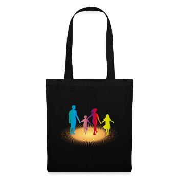 Colorful family in sunlight - Tote Bag - black - Front