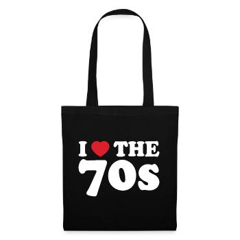 Die Liebe der 70er Jahre - Stoffbeutel - Schwarz - Vorne