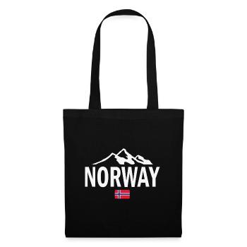 Norvège - Norvège - Norvège - Drapeau - Scandinavie - Sac en tissu - noir - Devant