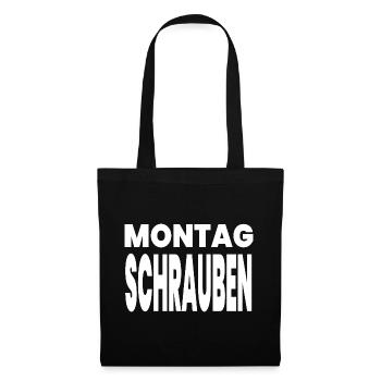 Schrauben - Stoffbeutel - Schwarz - Vorne
