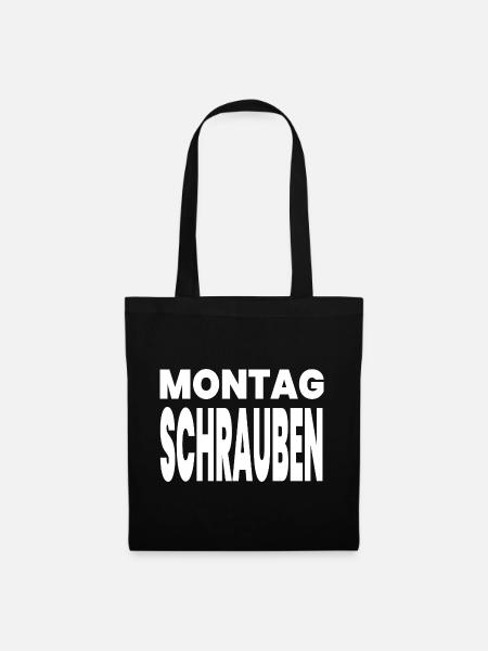 Schrauben - Stoffbeutel - Schwarz