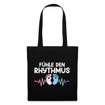 Expectant Mom FEEL THE RHYTHM Funny - Tote Bag - black - Front