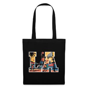 Streetball LA – Design de basket-ball urbain Sunset - Sac en tissu - noir - Devant