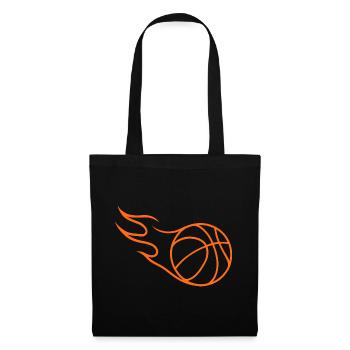 Basketball Basketballer Geschenkidee Baller Bball - Stoffbeutel - Schwarz - Vorne