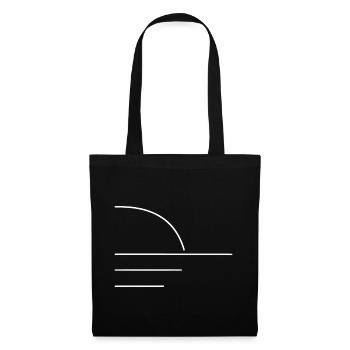Sun Horizon Line Art White - Tote Bag - black - Front