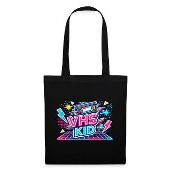 VHS KID Neon Retro - Stoffbeutel - Schwarz - Vorne