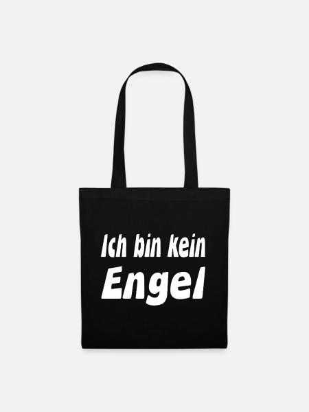 Engel - Stoffbeutel - Schwarz