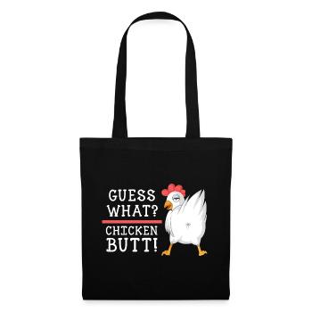 Devinez quoi, chemise en cul de poulet - Sac en tissu - noir - Devant