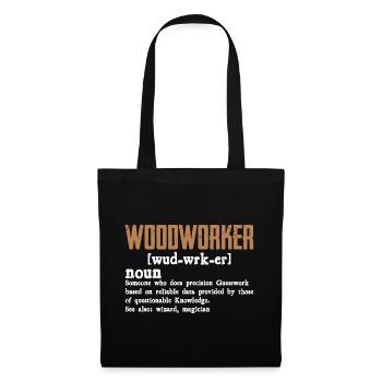 Holzarbeiter Definition Geschenk Handwerker - Stoffbeutel - Schwarz - Vorne