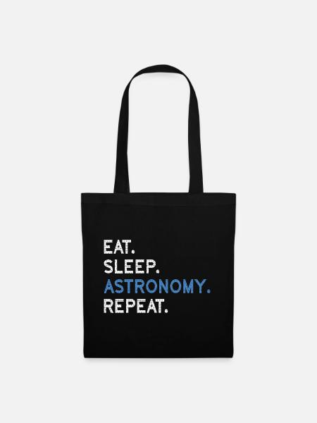 Eat Sleep Astronomy Repeat - Stoffbeutel - Schwarz