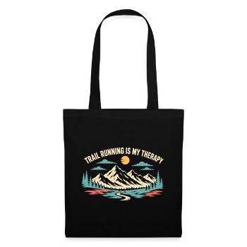 La course en sentier est ma thérapie - Sac en tissu - noir - Devant