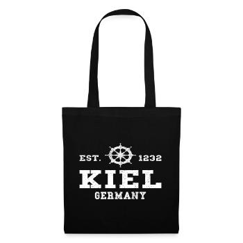 Souvenir de Kiel, Allemagne du Nord - Sac en tissu - noir - Devant