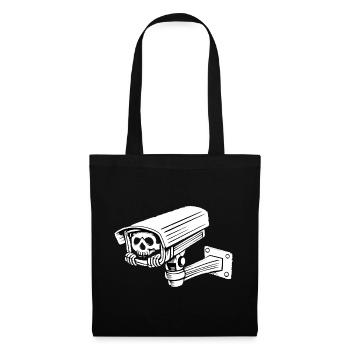 Humor Macabre Security Camera Gothic Skull - Tote Bag - black - Front