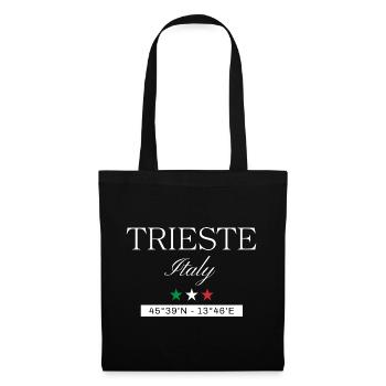 Triest Italien Souvenir – Reise minimalistisch - Stoffbeutel - Schwarz - Vorne