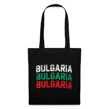 Bulgaria - Tricolor - Bulgarien - Nationalfarben - Stoffbeutel - Schwarz - Vorne