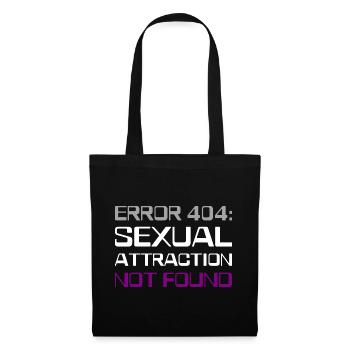 Fehler 404 asexuell - Stoffbeutel - Schwarz - Vorne