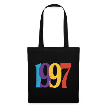 Geboren 1997 Geburtstagsgeschenk Geburtstag 97 - Stoffbeutel - Schwarz - Vorne