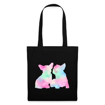 French Bulldog - Stoffbeutel - Schwarz - Vorne