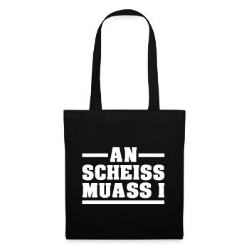AN SCHEISS MUASS I - Stoffbeutel - Schwarz - Vorne