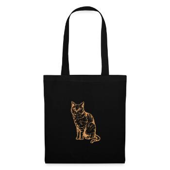 cat - Tote Bag - black - Front