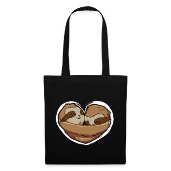Paresseux de la Saint-Valentin - Sac en tissu - noir - Devant