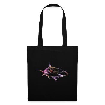 Shark color - Stoffbeutel - Schwarz - Vorne