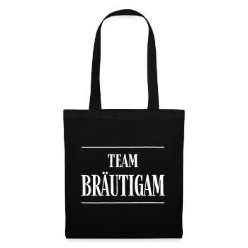 Team Bräutigam Junggesellenabschied Party Feiern - Stoffbeutel - Schwarz - Vorne